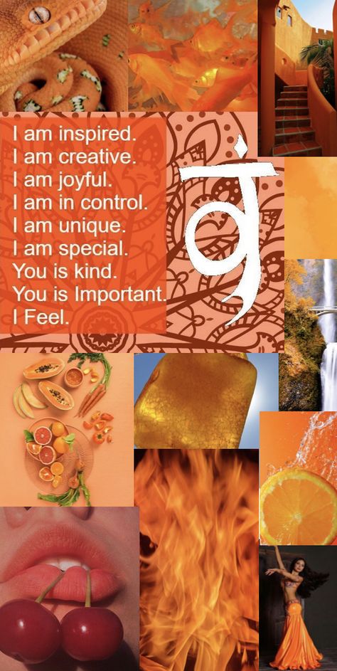 Sacral Chakra Aesthetic Mood Wallpaper - orange, water, taste, creativity, sexuality Sacral Energy Aesthetic, Sacral Aesthetic, Solar Plexus Wallpaper, Chakras Wallpaper, Sacral Chakra Wallpaper, Orange Vision Board Aesthetic, Chakra Aesthetic, Chakra Wallpaper, Chakra Aesthetic Wallpaper