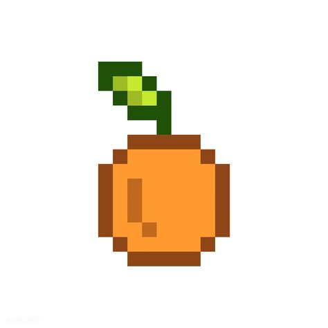 An orange pixelated fruit graphic | free image by rawpixel.com Pixel Fruit Art, Pixel Art Orange, Orange Pixel Art, Fruit Pixel Art, Pixel Art Fruit, Pixel Fruit, Food Pixel Art, Pixel Orange, Free Pixel Art