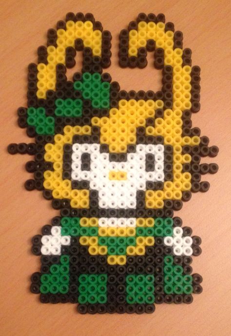 Loki Perler Beads Pattern, Loki Perler Beads, Melt Beads, Melt Beads Patterns, Kandi Ideas, Perler Ideas, Beads Patterns, Fuse Bead Patterns, Perler Art