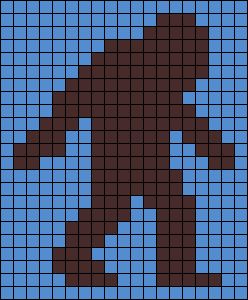 Alpha pattern #155585 | BraceletBook Bigfoot Pixel Art, Sasquatch Perler Bead Patterns, Cryptid Alpha Pattern, Beaded Bigfoot, Bigfoot Crochet, Fair Isle Crochet, Keychain Patterns, Grid Patterns, Seed Bead Jewelry Patterns