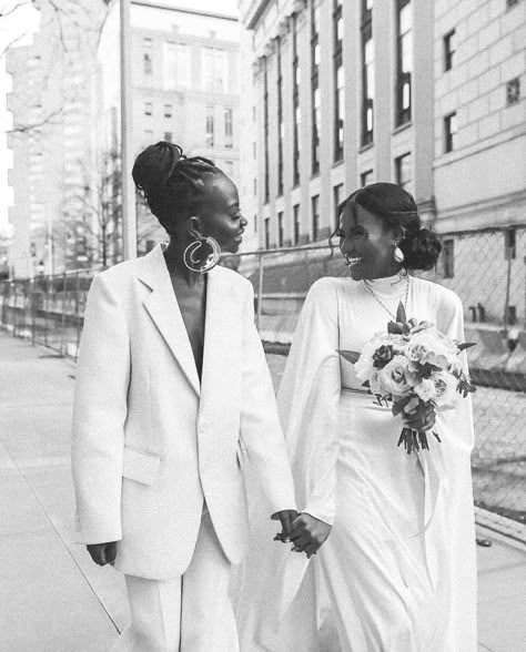 Aweng Chuol, Wlw Wedding, Queer Weddings, Lgbtq Wedding, Lesbian Wedding, Courthouse Wedding, Gay Wedding, Wedding Chicks, Beautiful Couple