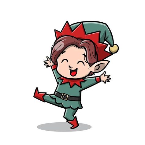 Christmas Elf Art Illustration, Cute Elf Illustration, Cute Elf Drawing, Christmas Elf Drawing, Elves Drawing, Elf Illustration, Elf Tattoo, Elf Drawing, Elf Stuff