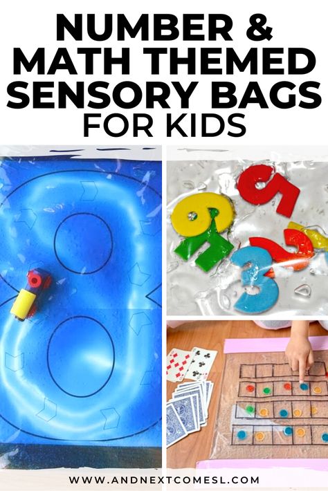 Sensory Bags For Toddlers, Number Activities For Toddlers, Numbers For Toddlers, Sensory Activities For Preschoolers, Toddler Math, Sensory Bags, Sensory Diet, Fun Educational Activities, Toddler Sensory