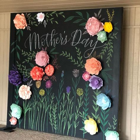 Mother’s Day Photo Background, Indian Wedding Decor, Diy Photo Backdrop, Mothers Day Pictures, Vintage Chalkboard, Chalkboard Decor, Mothers Day Decor, Diy Photo Booth, Wedding Decor Inspiration