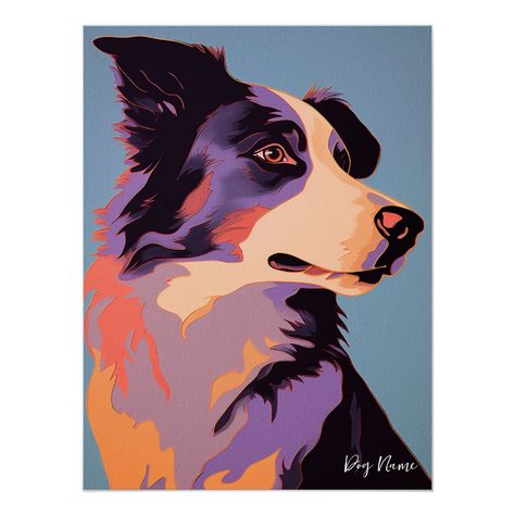 Vet Mural, Phoebe Tattoo, Border Collie Art, Card Painting, Dye Art, Photo Border, Dog Portraits Art, Border Collie Mix, Tenis Nike