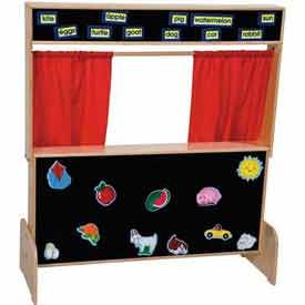 Wood Designs™ Deluxe Puppet Theater with Flannelboard Glove Puppets, Puppet Theater, Classroom Furniture, Wood Designs, Playroom Furniture, Buy Wood, Dramatic Play, Dinosaur Toys, Dog Car