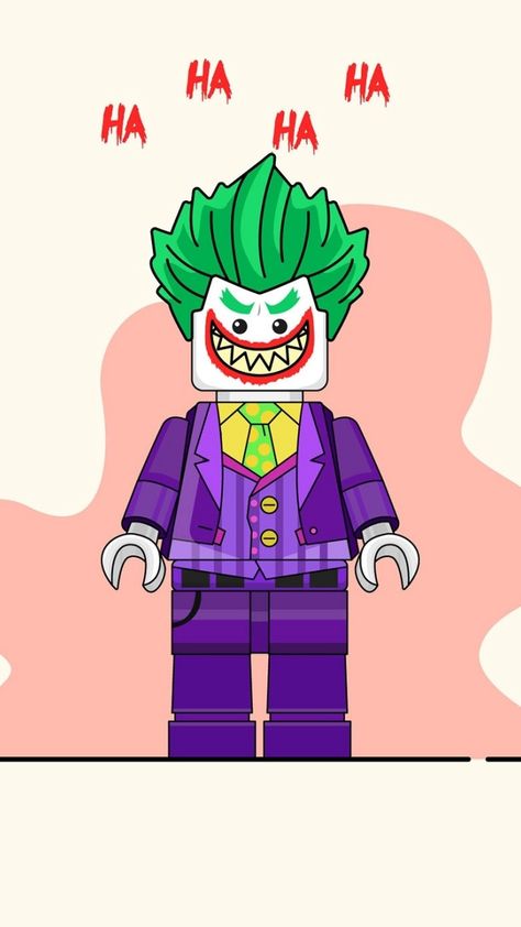 Joker, villain, LEGO, art, 720x1280 wallpaper Lego Joker Wallpaper, Villain Wallpaper, Joker Villain, Wallpaper Joker, Lego Joker, Joker Cartoon, Batman Painting, Joker Drawings, Lego Wallpaper