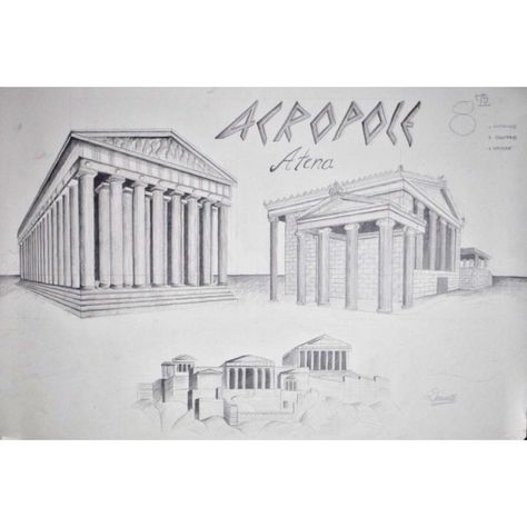 #arhitecture #athens #parthenon #erechteion #acropolis #ancientgreece  #drawing Acropolis Drawing, Greek Acropolis, Athens Parthenon, Greek Architecture, Architecture History, 1 Tattoo, Acropolis, Ancient Greece, Architecture Art