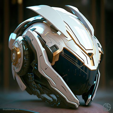 Futuristic Helmets, Cyberpunk Motorcycle, Sci-fi Helmet, Cool Bike Helmets, White Helmet, Predator Helmet, Futuristic Helmet, Helmet Concept, Futuristic Armour