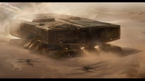 Dune — George Hull Design Dune Movie, Jupiter Ascending, Star Wars Vii, Dune Art, Space Ships Concept, Space Ship Concept Art, Concept Art World, Conceptual Artist, Mood Lighting