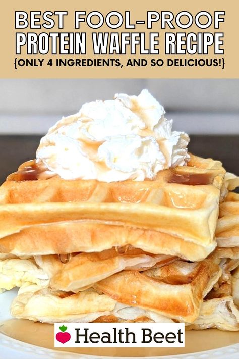 40 Grams Protein, High Protein Waffle Recipe, Protein Waffle Recipe, 40 Grams Of Protein, Homemade Protein Powder, Protein Powder Pancakes, Belgian Waffles Recipe, Protein Waffles, High Protein Meal Prep