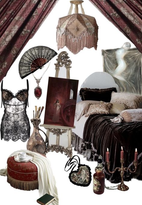 Pearl of the harem Vampire Room, Dark Home Decor, Dark Home, Dreamy Room, Dream Room Inspiration, Oui Oui, Cozy Room, Room Inspiration Bedroom, Bedroom Aesthetic