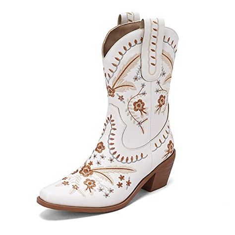 Womens Western Boots, Botas Western, Boots Mid Calf, Bota Country, Roper Boots, Country Boots, Western Boots Women, Western Boots, Chunky Heels