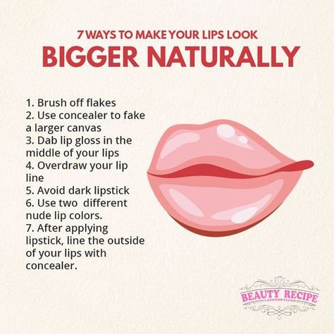 Get Bigger Lips, Make Lips Bigger, Bigger Lips Naturally, Lips Look Bigger, Bigger Lips Makeup, Diy Lip Plumper, Bigger Lips, Fuller Lips Naturally, Basic Makeup Tutorial