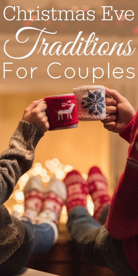 Husband And Wife Christmas Traditions, First Christmas Together Traditions, Date Ideas For Christmas Time, Christmas Morning Couple, Christmas Eve Date Night, Christmas Eve Schedule, Christmas Eve Traditions For Adults, Christmas Eve At Home Ideas, Christmas For 2 People