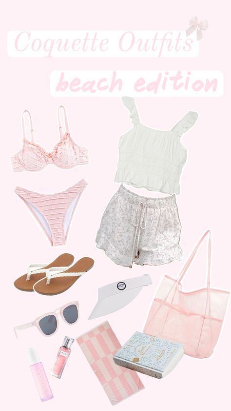 coquette beach outfit inspo 🎀🪞🏝️ Beach Day, Beach Outfit, Outfit Inspo