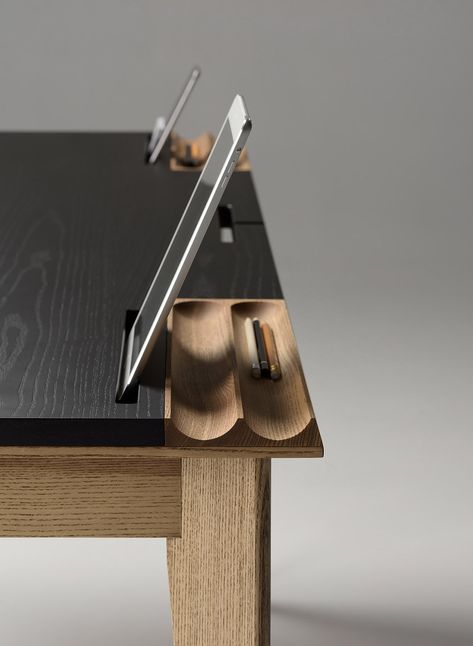 By Golly, Meet, OLLLY! | Yanko Design Minimalist Desk Design, Office Desk Designs, Clean Workspace, Wallpaper Macbook, Functional Desk, Plywood Furniture, Furniture Details, Desk Design, Furniture Inspiration