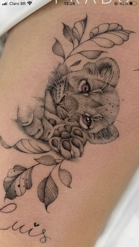 Lioness And Cub Tattoo, Lion Cub Tattoo, Cub Tattoo, Pictures With Meaning, Polynesian Tattoos Women, Cubs Tattoo, Lioness Tattoo, Tattoo Pictures, Woman Tattoo