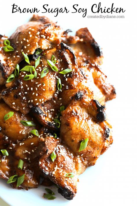 Soy Glazed Chicken, Go To Recipes, Soy Sauce Marinade, Marinated Chicken Recipes, Soy Sauce Chicken, Brown Sugar Chicken, Marinated Chicken Thighs, Soy Chicken, Favorite Recipes Chicken