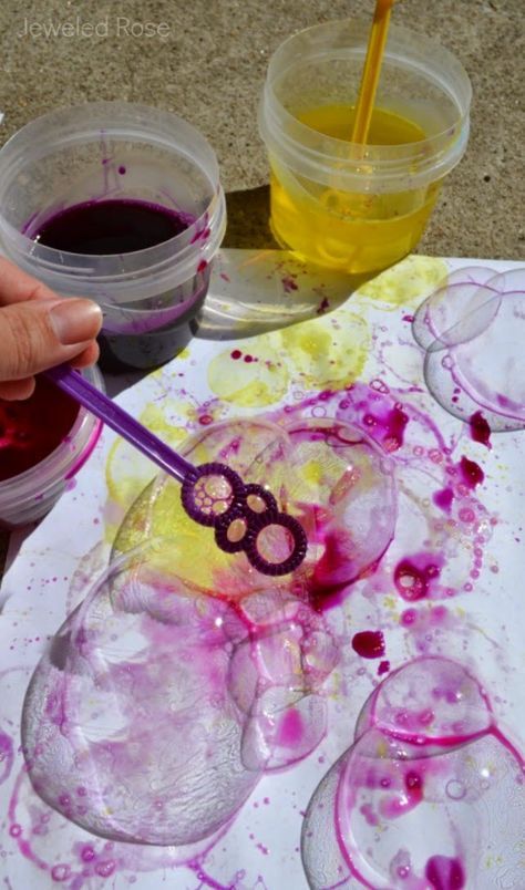 Recipe Painting, Bubble Recipe, Homemade Bubbles, Haine Diy, Bubble Painting, Tie Dye Crafts, Diy Tie, Tie Dye Techniques, How To Tie Dye