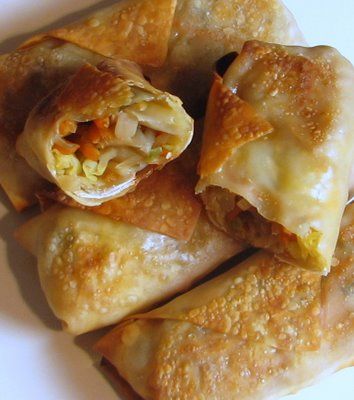 Vegetable Egg Rolls, Telur Gulung, Vegan Chinese, Egg Roll Recipes, Baked Vegetables, Recipes Asian, Egg Roll, Snacks Für Party, Baked Eggs