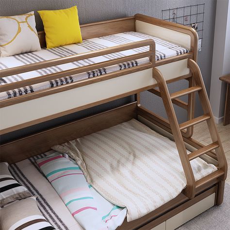 Double Deck Bed Ideas, Bunk Bed Steps, Modern Kids Room Design, Kids Bedroom Furniture Design, Kids Bunk Bed, Bunk Bed Rooms, Adult Bunk Beds, Beds Kids, Double Bed Designs