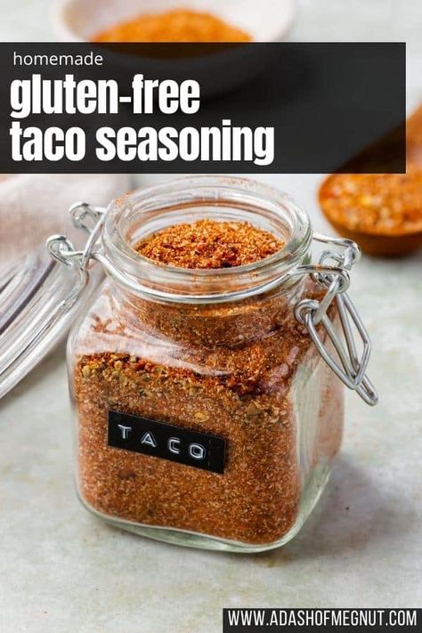 This easy gluten-free taco seasoning is a perfect way to add flavor to your tacos without worrying about gluten. It's a simple blend of spices that adds a delicious smoky flavor to any taco dish. This seasoning is perfect for tacos, burritos, quesadillas, or any Mexican-inspired dish. Keep this homemade spice blend in your pantry and you'll have a delicious and gluten-free meal in no time! #recipe Gluten Free Taco, Gluten Free Taco Seasoning, Taco Spice Blend, Gluten Free Spices, Taco Dishes, Gluten Free Tacos, Homemade Taco Seasoning Recipe, Taco Seasoning Recipe, Vegan Mexican Recipes