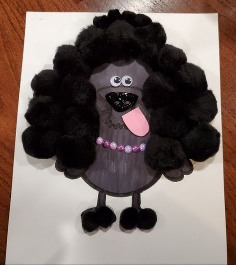 Tom the turkey needed a disguise for Thanksgiving...he is now a poodle! Bald Eagle Turkey Disguise, Turkey Disguised As A Dog, Dog Turkey Disguise Project, Bluey Disguise A Turkey, Christmas Turkey Disguise, Easy Disguise A Turkey, Disguise A Turkey Funny, Disguise A Turkey Taylor Swift, Disguise A Turkey Disney