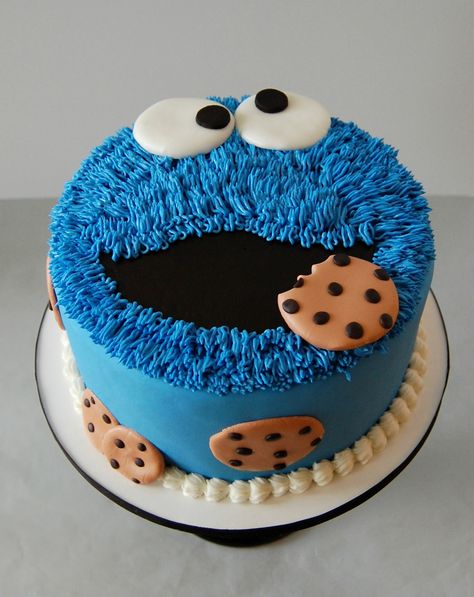 Cookie Monster Cakes, Monster Birthday Cakes, Cookie Monster Birthday Party, Cookie Monster Cake, Oven Kitchen, Inside Cake, Cookie Monster Party, Cookie Monster Birthday, Cookie Cake Birthday