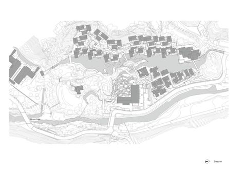 Azuma Architect & Associates, studio on site, Mitsumasa Fujitsuka, Yoshida Photo Studio · Hoshinoya Karuizawa Hoshinoya Karuizawa, Aman Kyoto, Resort Hotel Design, Urban Mapping, Landscape Architecture Graphics, Resort Plan, Resort Architecture, Karuizawa, Architecture Concept Diagram