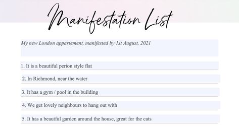 How to Write a Manifestation List (Including Examples & Templates) - SelfMadeLadies Manifestation List, List Of Goals, Manifestation Methods, Words Of Gratitude, Manifestation Techniques, Flow State, Make Your Dreams Come True, Manifestation Journal, Life Words