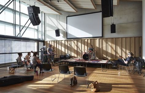 Creative Industries Precinct 2, Queensland University of Technology,© Peter Bennetts University Of South Australia, Outdoor Stage, School Interior, Melbourne House, Architecture Awards, Music School, Round House, Music Library, Music Classroom