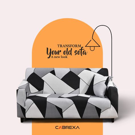 Sofa Slipcovers reincarnate your old sofa and protect it from spills , wear & tear, pet scratches. +20 Patterns Available At Cabrexa Sofa Slipcovers Type Of Sofa, Aesthetic Sofa, Best Sofa Covers, Sofa Aesthetic, Sofas Design, Chic Artwork, Furniture Graphic, Digital Advertising Design, Instagram Branding Design