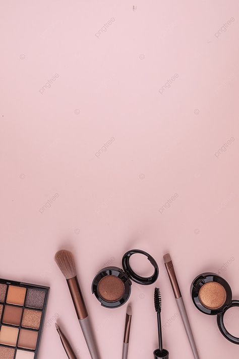 Cosmetic Eyeshadow Foundation Pink Background Cosmetic Background Wallpapers, Make Up Poster, Background Makeup, Background Cosmetic, Cute Background Pictures, Make Up Collection, Makeup Wallpaper, Beauty Logo Makeup, Makeup Poster