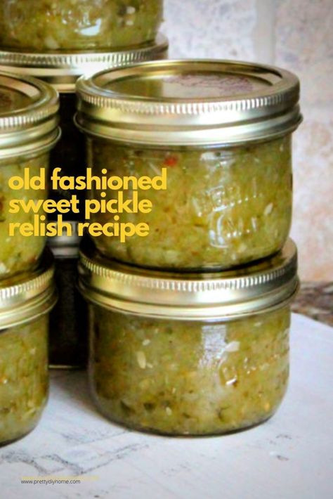 How To Make Relish From Cucumbers, Sweet Pickle Relish Recipe, Sweet Relish Recipe, Canning Sweet Pickles, Sweet Pickles Homemade, Cucumber Relish Recipes, Canning Pickles Recipe, Pickles Canning, Pickle Relish Recipe