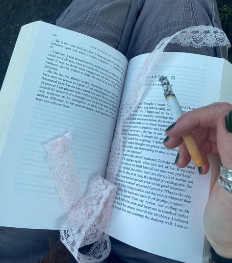 Pink ribbon 
Book 
The Bronte sisters 
Cigarette 
Lana del Rey 
Mazzy star 
Lobotomy chic. 
Dollette 
Vintage 
Anne Bronte 
Aesthetic 
Mermaid core 
Catholic core Smoker Aesthetic, Rose Blood, Thought Daughter, Virgo Moon, Just Girly Things, Live Love, Book Aesthetic, My Wife, My Vibe