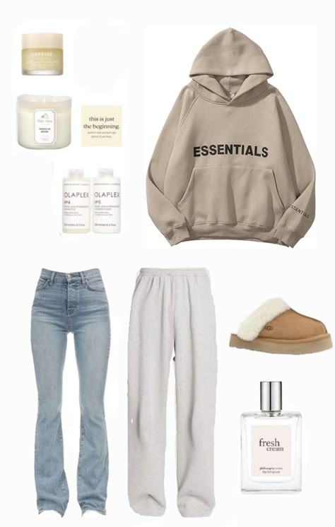 essential hoodie>> #essentials #cleangirlaesthetic #uggs #comfy #comfystyle #fitness #wellbeing #itgirl #comfort #hoodie Cozy Hoodie Outfit, How To Style Essentials Hoodie, Outfits With Essentials Hoodie, Hoodie Essentials, Oversized Hoodie And Jeans Outfit, Outfits With Oversized Hoodies, Light Brown Hoodie Outfit, Essentials Hoodie Outfit Women, Khaki Hoodie Outfit