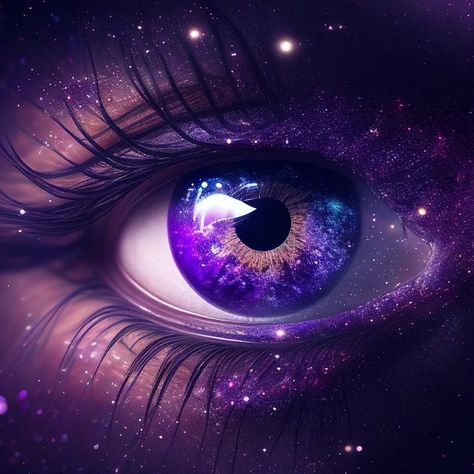 Purple Eyes Art, Galaxy Eyes Art, Amethyst Eyes, Magical Eyes, Indigo Eyes, Eye Wallpaper, Galaxy Eyes, Pop Art Drawing, Eyes Artwork