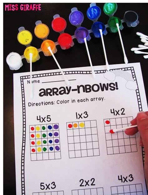 Why is learning multiplication with arrays helpful? Learn more and get tons of ideas to make it hands on and fun for your students! Arrays Activities, Learning Multiplication, Multiplication Activities, Teaching Multiplication, Maths Ideas, Math Multiplication, Math Intervention, Second Grade Math, Homeschool Life