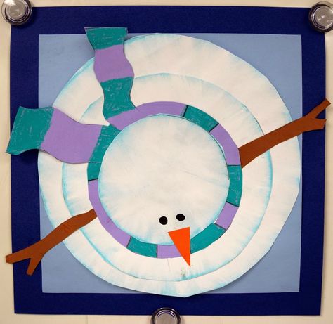 Art with Mrs. Nguyen (Gram): Birds-Eye-View Snowman II (4th) Elementary Art Ornaments, Snowman Perspective Art, December Art, Grade 1 Art, Snowman Art, Winter Art Lesson, Winter Art Projects, 4th Grade Art, Chalk Pastel