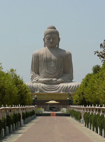 Great Buddha statue in Bodh Gaya, Bihar, India - the place where Gautama Buddha attainment enlightenment Gautam Buddha Image, Buddha India, Gaya Bihar, Gautam Buddha Statue, Statue Of Buddha, Giant Buddha Statue, Gouthama Buddha Images, Bodh Gaya, Image Zen