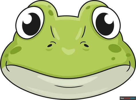 Learn to draw a Frog Face. This step-by-step tutorial makes it easy. Kids and beginners alike can now draw a great Frog Face. Frog Face, Frog Face Drawing, Easy Frog Painting, Frog Eye, Face Outline, Frog Costume, Frog Drawing, Drawing Tutorial Face, Cartoon Eyes