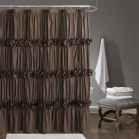 Ruffle Shower Curtain, Fancy Curtains, Romantic Curtains, Vintage Shower Curtain, Ruffle Shower Curtains, Ruffle Pattern, Stall Shower Curtain, Fancy Flowers, Bath Curtain