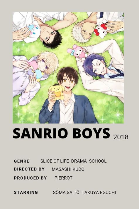 Sanrio Poster, Sanrio Boys, Animal Movie, Genre Posters, Anime Minimalist Poster, Sanrio Danshi, Colorful Luxury, Boys Posters, Hero Poster