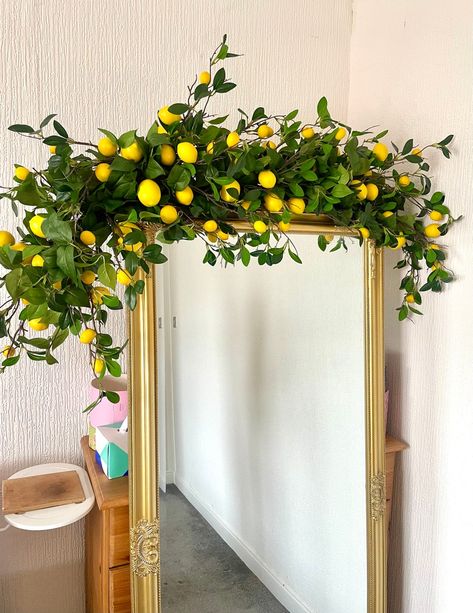 1 PCS Faux Artificial Lemon Garland Faux Citrus Lemon Swag - Etsy UK Lemon Tablescape, Lemon Garland, Summer Floral Decor, Engagement Brunch, Summer Party Decor, Italy Party, Daisy Baby Shower, Italian Theme, Citrus Wedding