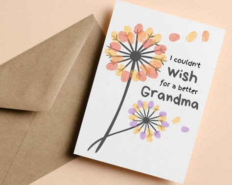 Diy Mother’s Day Cards Grandma, Homemade Card For Grandma, Crafts For Mimi From Kids, Grandma Cards From Kids, Mother's Day Card For Grandmother, Happy Birthday Grandma Card Diy, Nana Birthday Card Diy For Kids, Homemade Grandma Birthday Card, Mother’s Day Cards Handmade By Kids