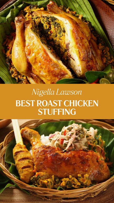 Nigella Best Roast Chicken Stuffing Stuffing For Chicken Roast, Roast Chicken Stuffing, Chicken Stuffing Recipes, Roast Chicken With Stuffing, Stuffing For Chicken, Nigella Recipes, Best Roast Chicken, Classic Stuffing Recipe, Classic Stuffing