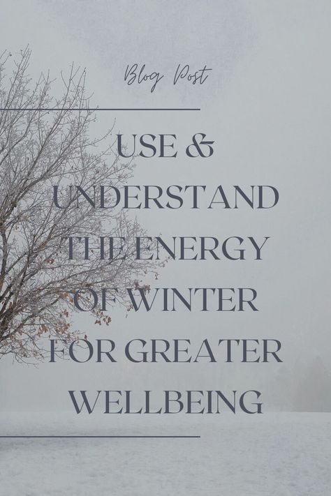 You can think of energetics as characteristics. Similar to the energies of the seasons or the four elements; earth, air, fire, and water. These characteristics/ elements are present in all of us, just in different combinations for each of us. This means different seasons, different medicinal plants & different illnesses will affect each of us in a completely unique way. Here’s how Winter and the energy of the season can appear Winter Spirituality, Witchcraft Yule, Seasonal Reset, Winter Season Aesthetic, Season Of The Sticks, Winter Meaning, Quotes About Winter, Living Seasonally, Witchy Winter