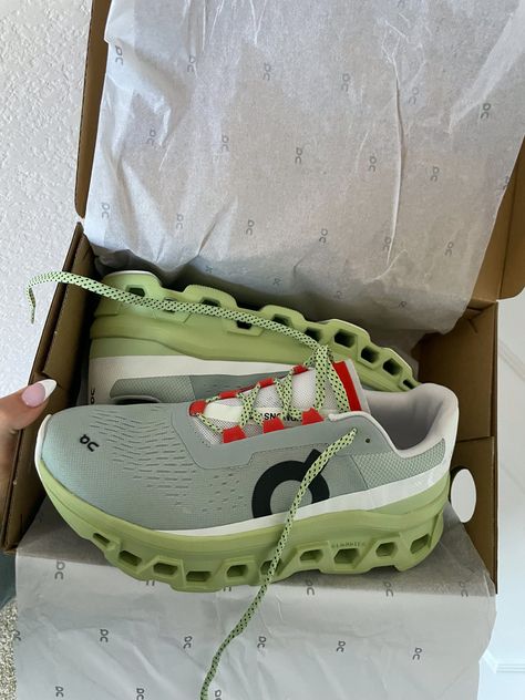 meadow running shoes, Green, lavender, running shoes, colorful running shoes, platform shoes, red, grey running shoes, long distance, short distance, cute running shoes, light weight, comfortable running shoes. On Cloud Monster, Cloud Monster, Running Shoes, Running