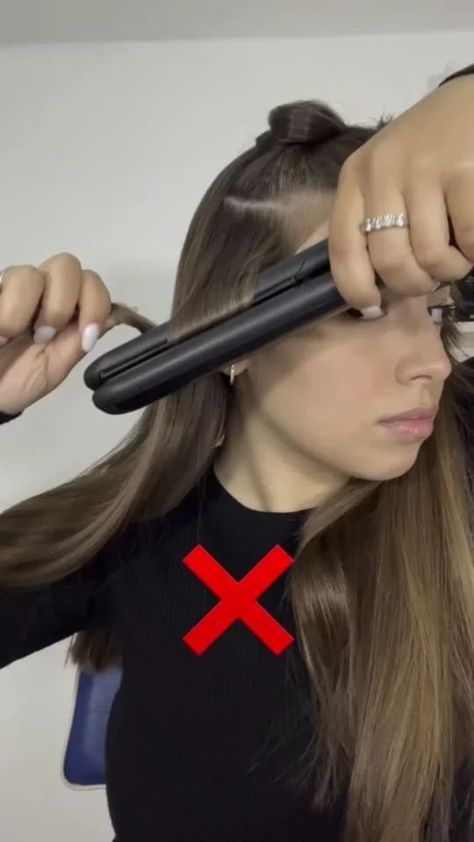 Pin on Hair Curl Hair With A Straightener, Curling Iron Techniques, How To Make Hairstyle, Hair Straightening Tips, Hair With A Straightener, Easy Curled Hairstyles, Flat Iron Tips, Hair With Straightener, How To Curl Hair